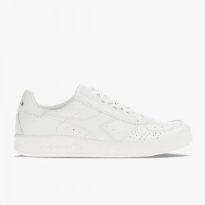 Diadora B. Elite Lave Sneakers Dame Hvide | UHOJKTD-89