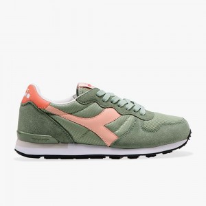 Diadora Camaro Lave Sneakers Dame Grøn | KDROLXN-92