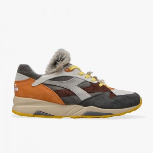 Diadora Eclipse Lave Sneakers Herre Grå | QLNVJIP-06