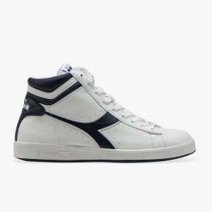 Diadora Game Høje Sneakers Dame Mørkeblå | PKCYHZO-38