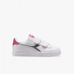 Diadora Game Lave Sneakers Børn Hvide | PUKLDEM-12