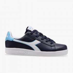 Diadora Game Lave Sneakers Børn Mørkeblå | TGFKXRJ-83