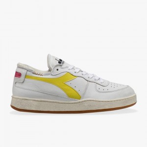 Diadora MI Basket Lave Sneakers Dame Gul | BLAYJHW-14