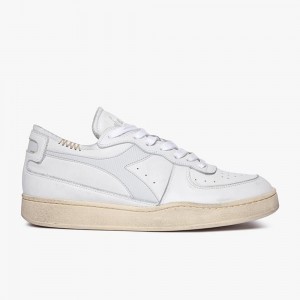 Diadora MI Basket Lave Sneakers Dame Hvide | KJXERIM-10