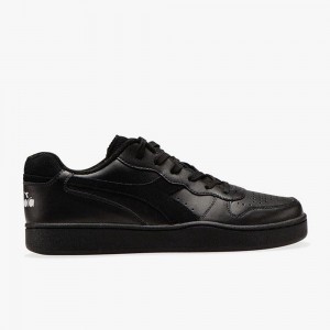 Diadora MI Basket Lave Sneakers Dame Sort | NQGRKBM-67