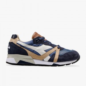 Diadora N9000 Lave Sneakers Herre Mørkeblå | NWOHTRQ-04