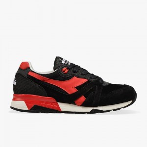 Diadora N9000 Lave Sneakers Herre Sort | PCBFTEQ-90