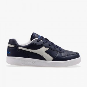 Diadora Playground Lave Sneakers Børn Mørkeblå | ULNHWBF-03