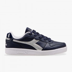 Diadora Playground Lave Sneakers Børn Mørkeblå | BEQNTPY-12