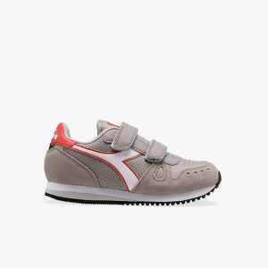 Diadora Simple Run Lave Sneakers Børn Grå | SRODJXQ-71