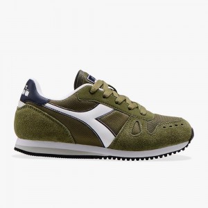 Diadora Simple Run Lave Sneakers Børn Grøn | GNMAKJX-18