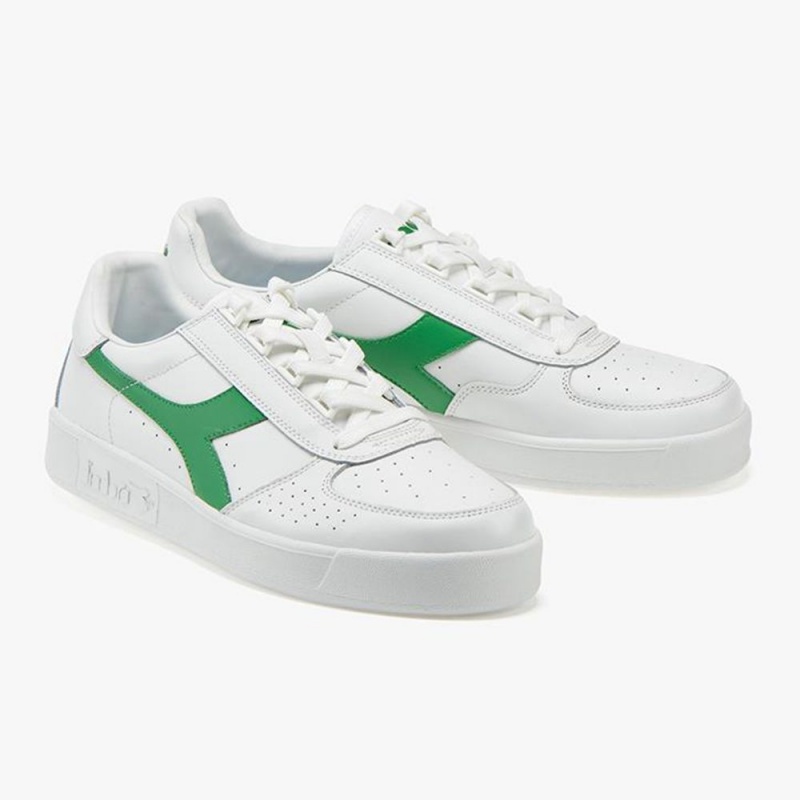 Diadora B. Elite Lave Sneakers Dame Grøn | YWUTDOJ-10