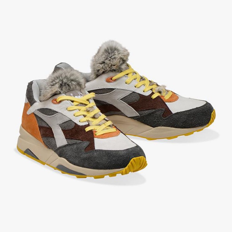 Diadora Eclipse Lave Sneakers Herre Grå | QLNVJIP-06