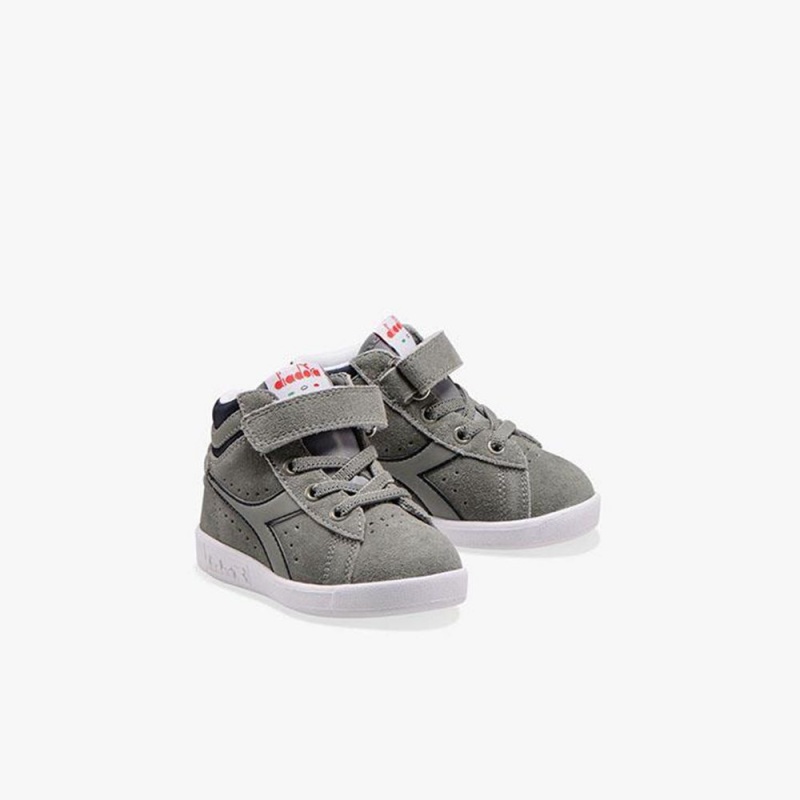 Diadora Game Høje Sneakers Børn Grå | ULBVCDP-64