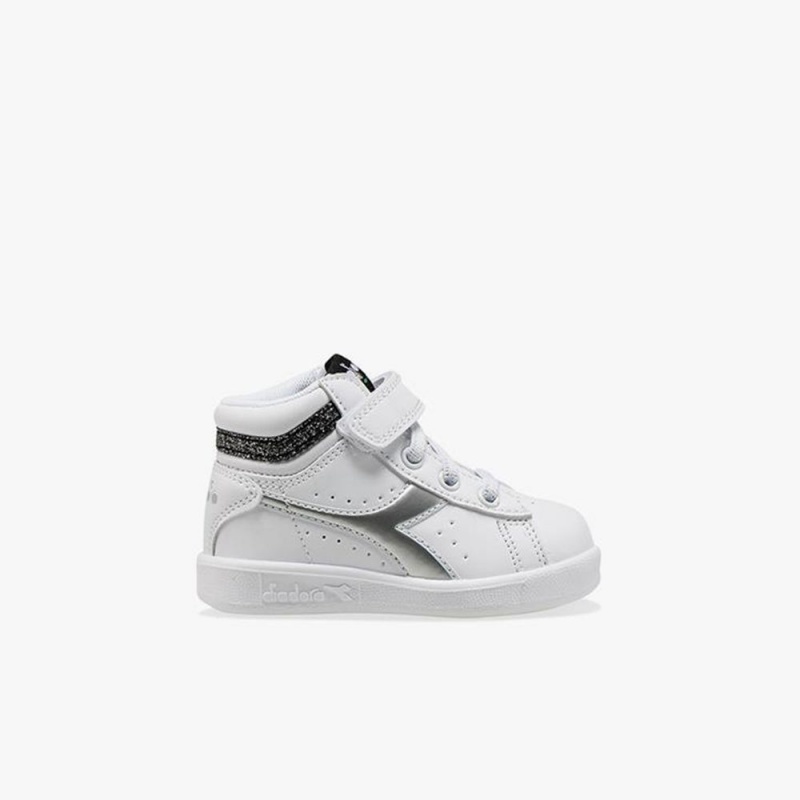 Diadora Game Høje Sneakers Børn Hvide | VLPRUHN-93