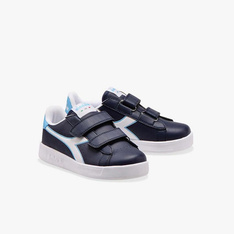 Diadora Game Lave Sneakers Børn Mørkeblå | UKAZWRT-43