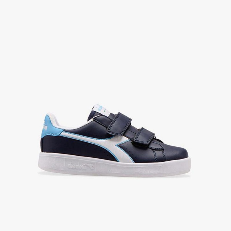 Diadora Game Lave Sneakers Børn Mørkeblå | UKAZWRT-43