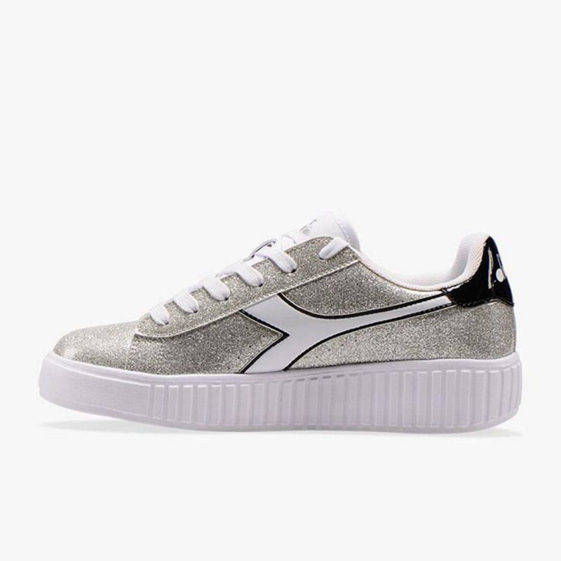 Diadora Game Lave Sneakers Børn Sølv | QMTZUPS-56