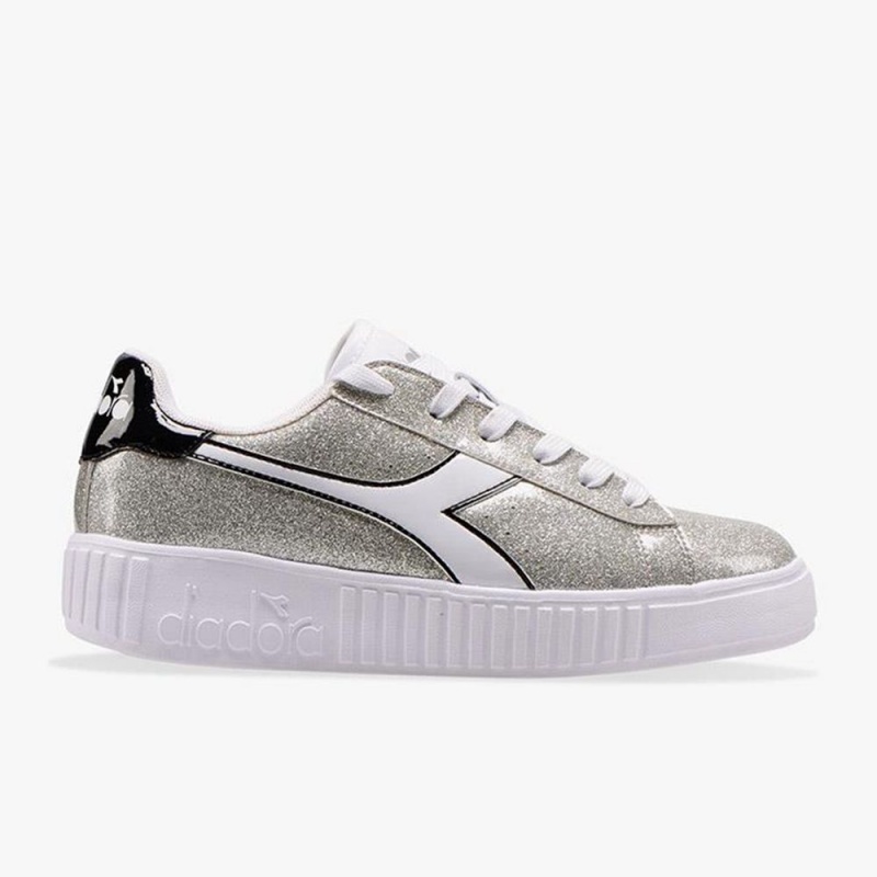 Diadora Game Lave Sneakers Børn Sølv | QMTZUPS-56