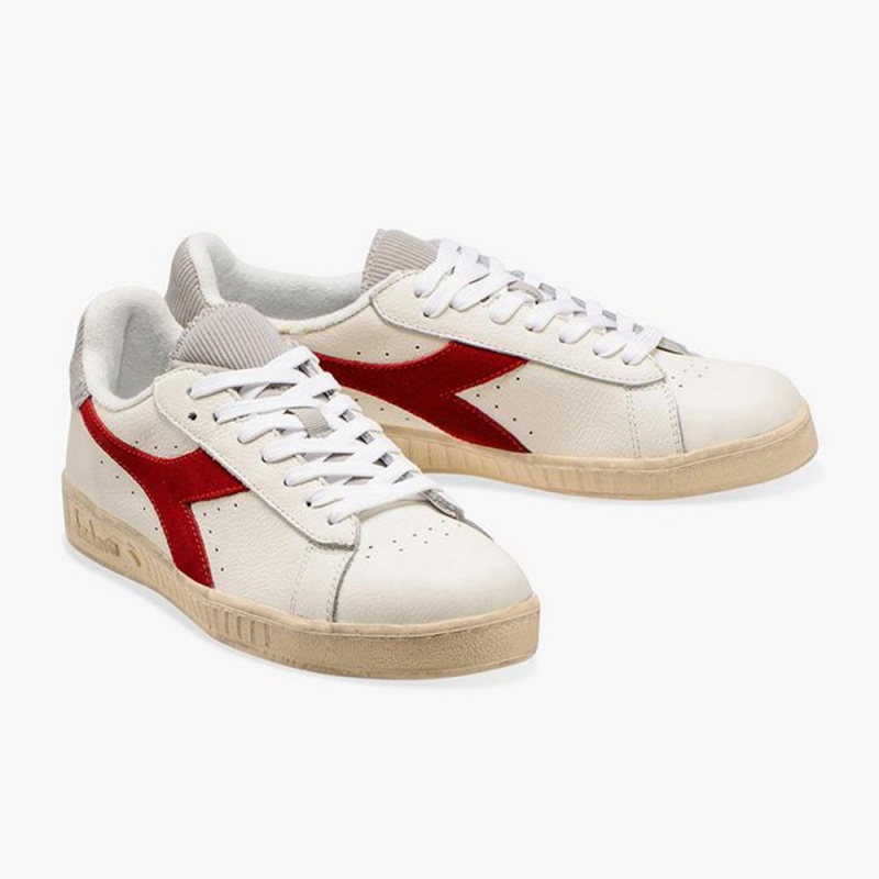 Diadora Game Lave Sneakers Dame Rød | JRLZUVI-68