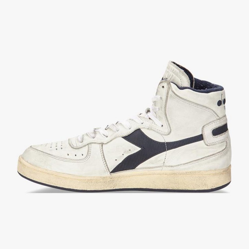 Diadora MI Basket Høje Sneakers Herre Mørkeblå | RWCFASU-76