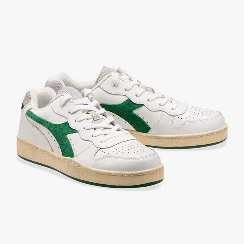 Diadora MI Basket Lave Sneakers Dame Grøn | KXONFJT-40