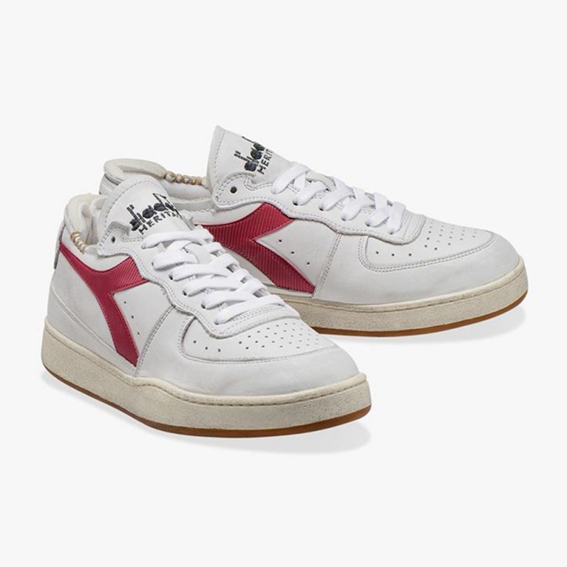 Diadora MI Basket Lave Sneakers Dame Rød | BIPVXDM-05