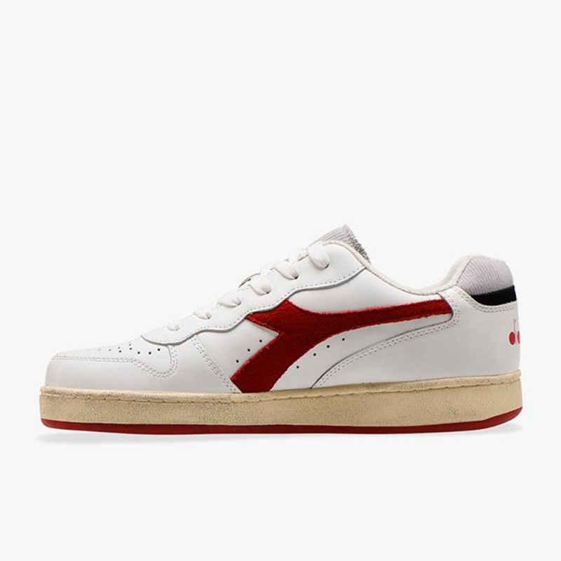 Diadora MI Basket Lave Sneakers Dame Rød | MQOXNGY-51