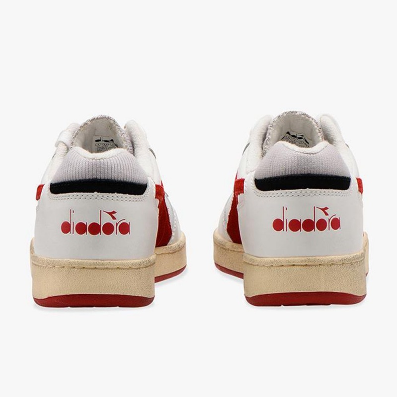 Diadora MI Basket Lave Sneakers Dame Rød | MQOXNGY-51