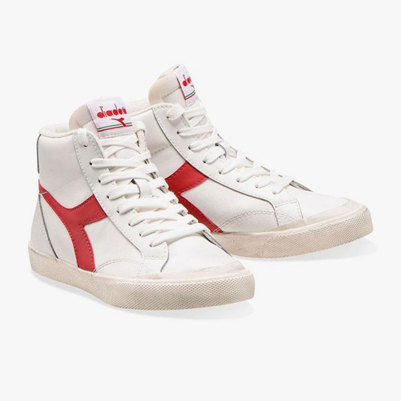 Diadora Melody Høje Sneakers Herre Rød | LZKFCQX-65