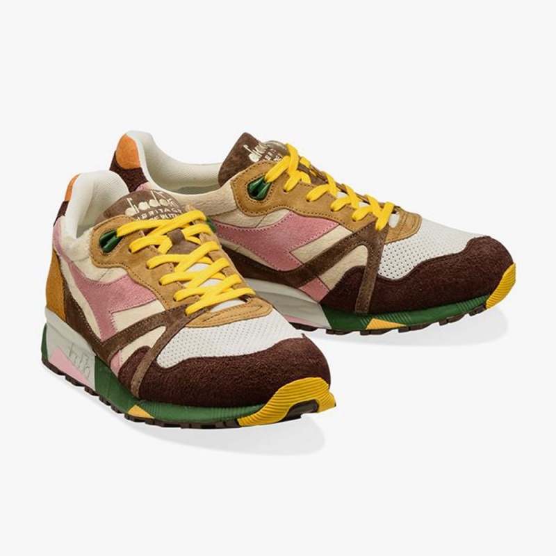 Diadora N9000 Lave Sneakers Herre Brune | OEXKZHJ-39