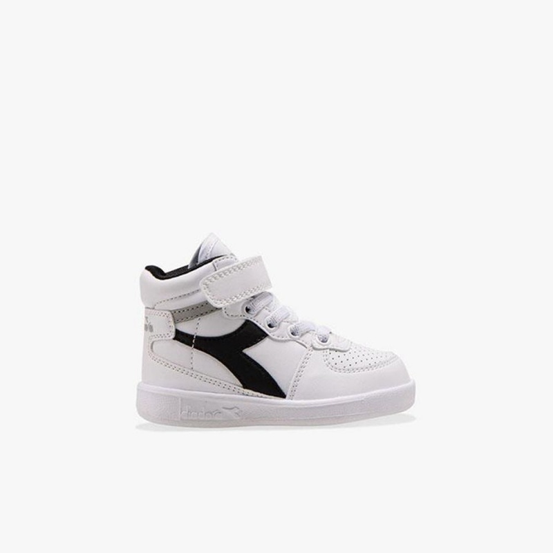 Diadora Playground Høje Sneakers Børn Hvide | PAOUHIS-74