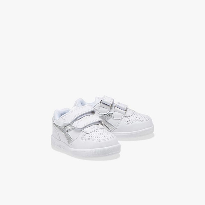 Diadora Playground Lave Sneakers Børn Hvide | MUGBPAF-28