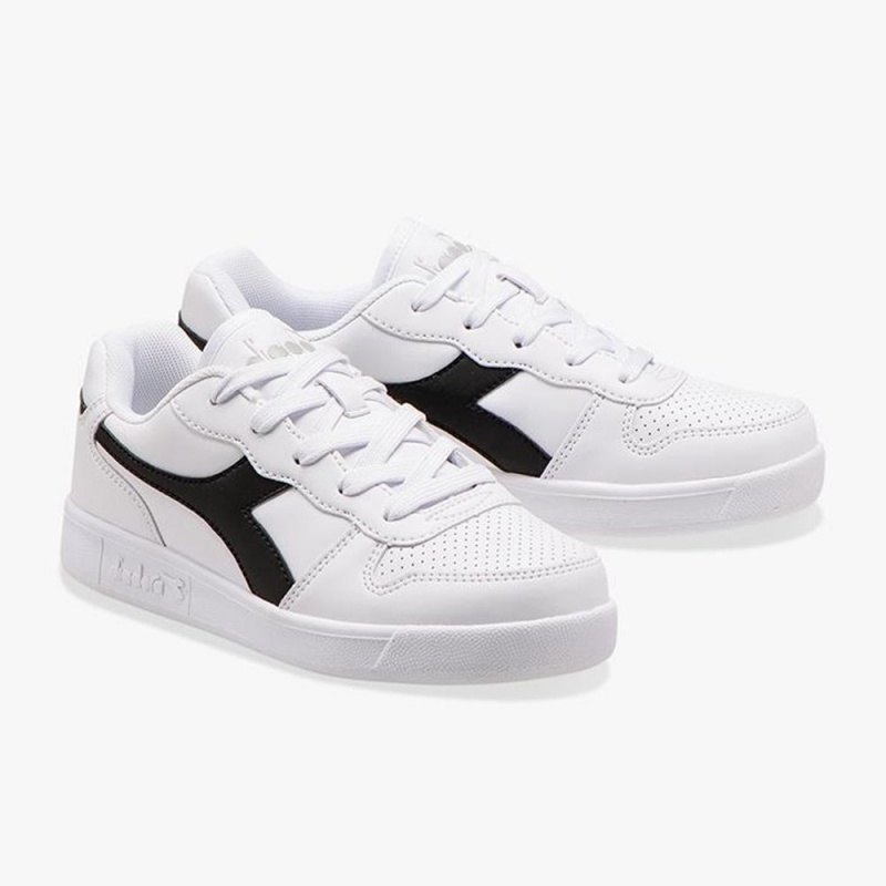 Diadora Playground Lave Sneakers Børn Hvide | PXTUAHW-01