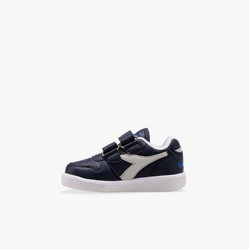 Diadora Playground Lave Sneakers Børn Mørkeblå | OHJKFTV-81