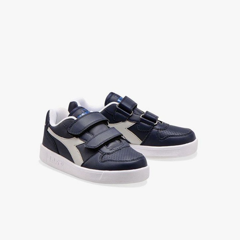 Diadora Playground Lave Sneakers Børn Mørkeblå | EFRDMJT-27