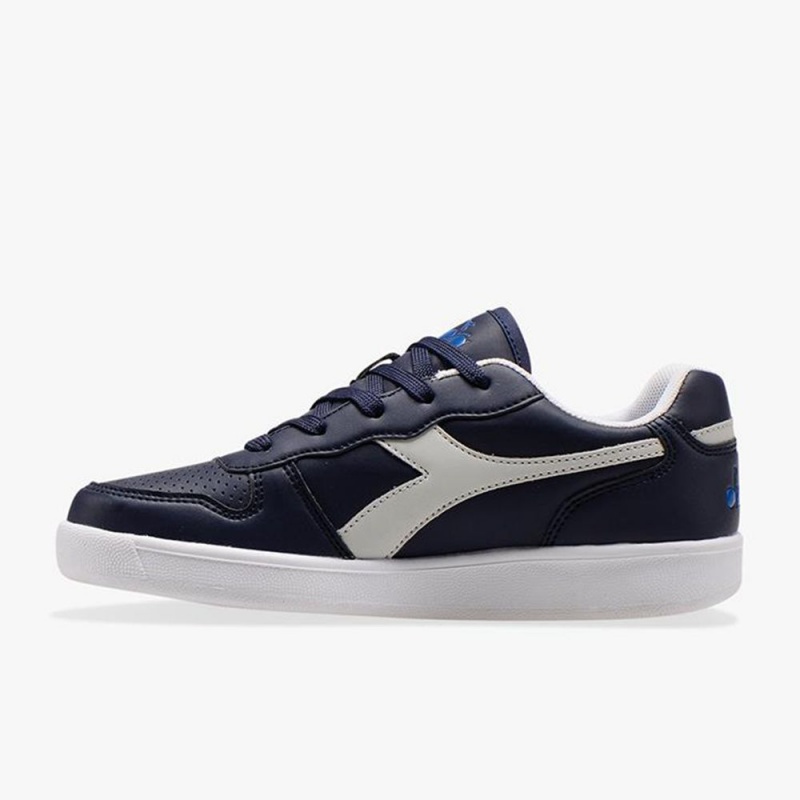 Diadora Playground Lave Sneakers Børn Mørkeblå | ULNHWBF-03