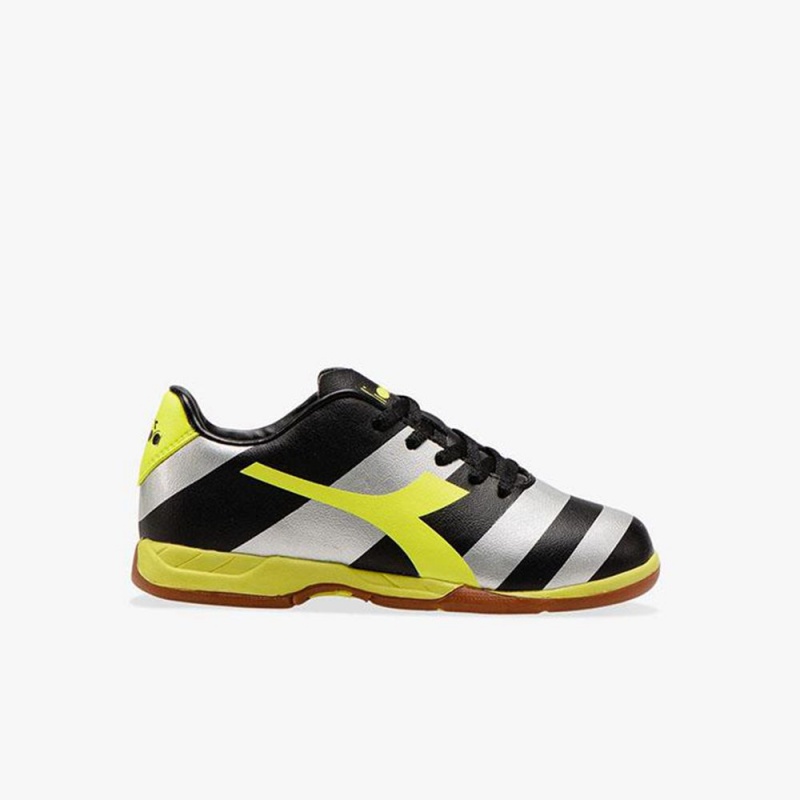 Diadora Raptor Futsal Sko Børn Sølv | NJTCHXP-62