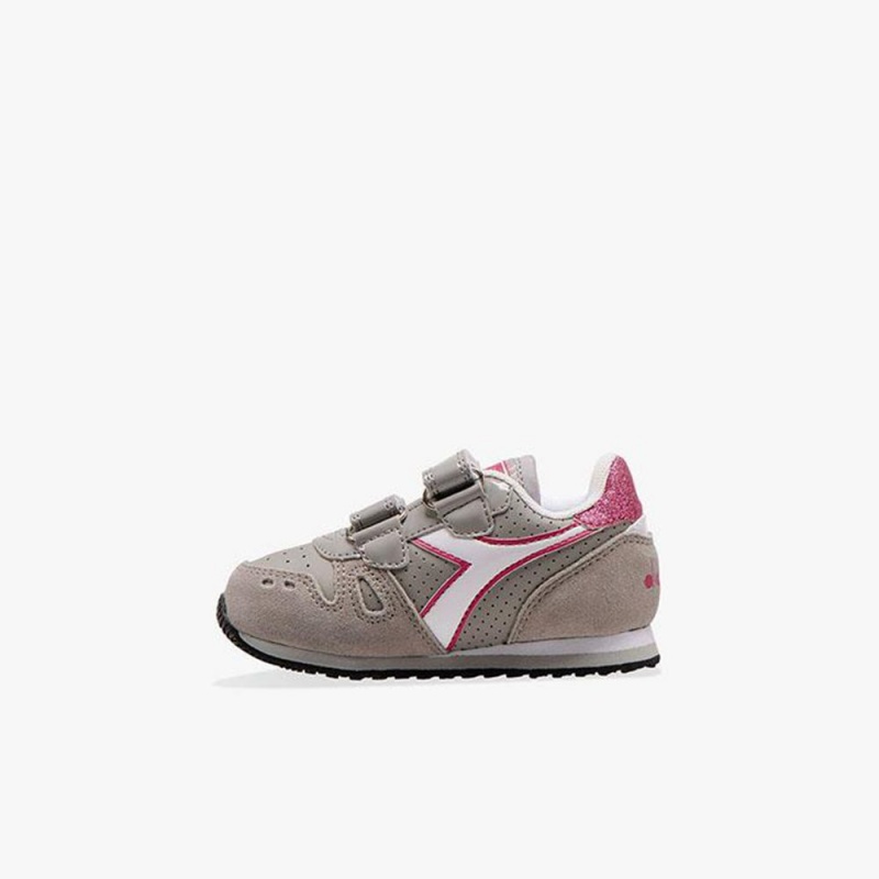 Diadora Simple Run Lave Sneakers Børn Grå | ROGNALX-51