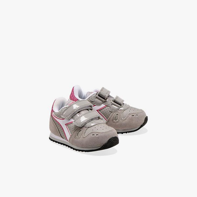 Diadora Simple Run Lave Sneakers Børn Grå | ROGNALX-51