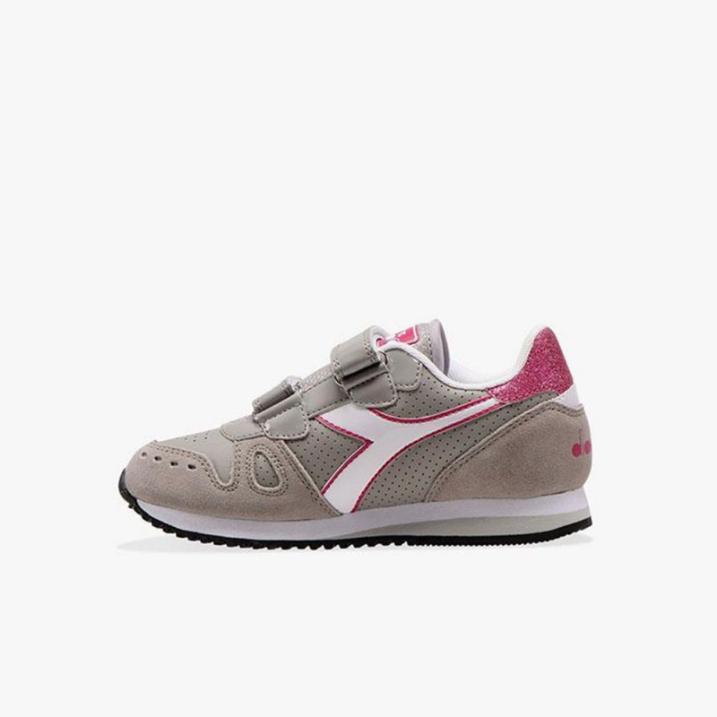 Diadora Simple Run Lave Sneakers Børn Grå | MUTVGBW-15