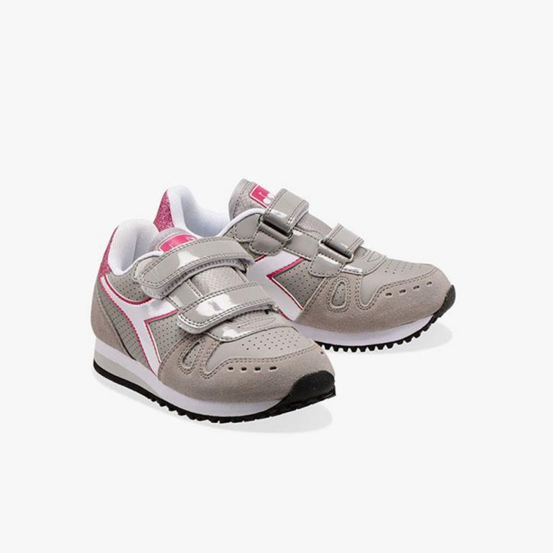 Diadora Simple Run Lave Sneakers Børn Grå | MUTVGBW-15