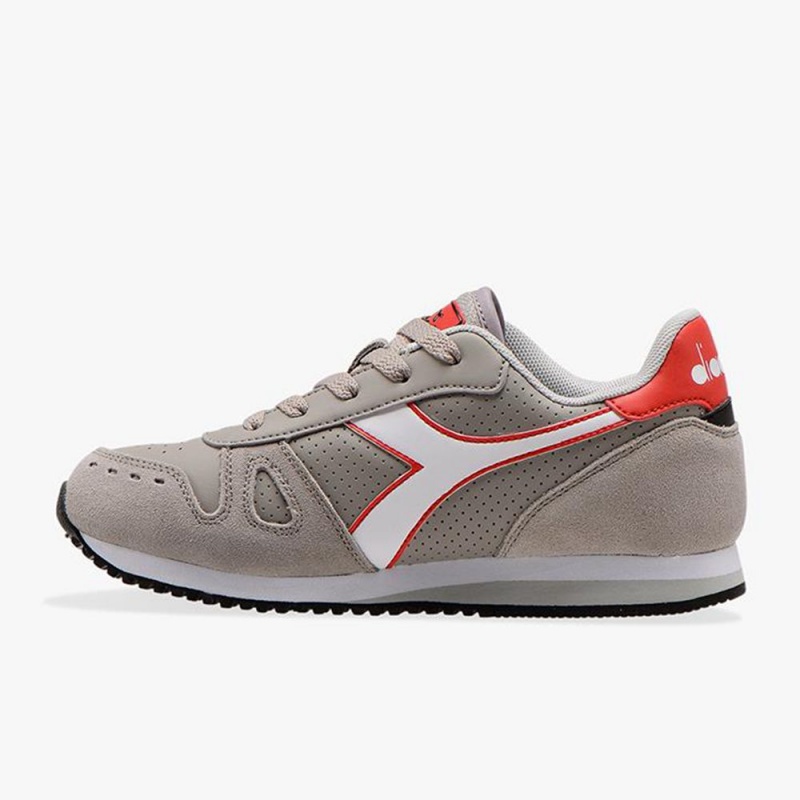 Diadora Simple Run Lave Sneakers Børn Grå | WHUKXCB-06