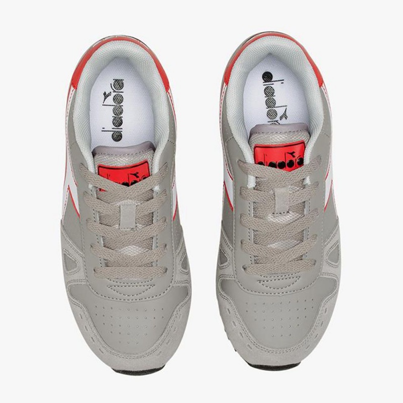 Diadora Simple Run Lave Sneakers Børn Grå | WHUKXCB-06