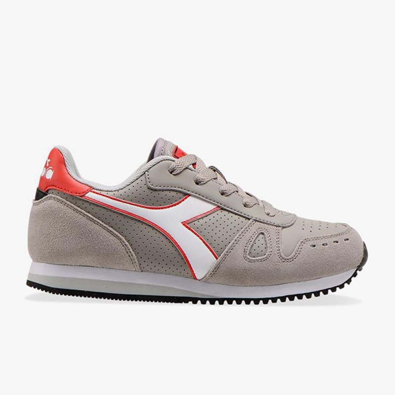 Diadora Simple Run Lave Sneakers Børn Grå | WHUKXCB-06