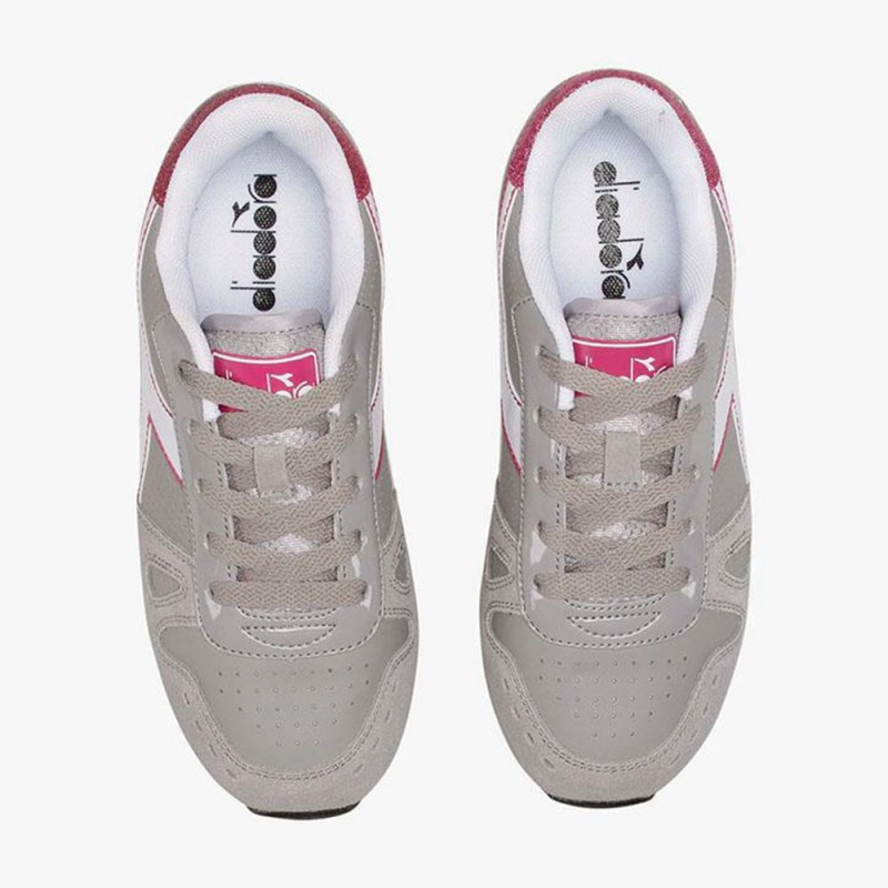 Diadora Simple Run Lave Sneakers Børn Grå | QNDRWMZ-49