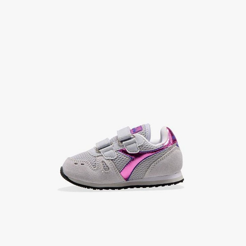 Diadora Simple Run Lave Sneakers Børn Grå | DLOVBJZ-90