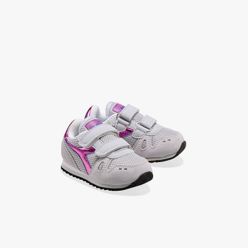 Diadora Simple Run Lave Sneakers Børn Grå | DLOVBJZ-90