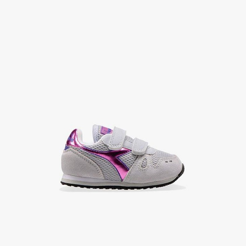 Diadora Simple Run Lave Sneakers Børn Grå | DLOVBJZ-90