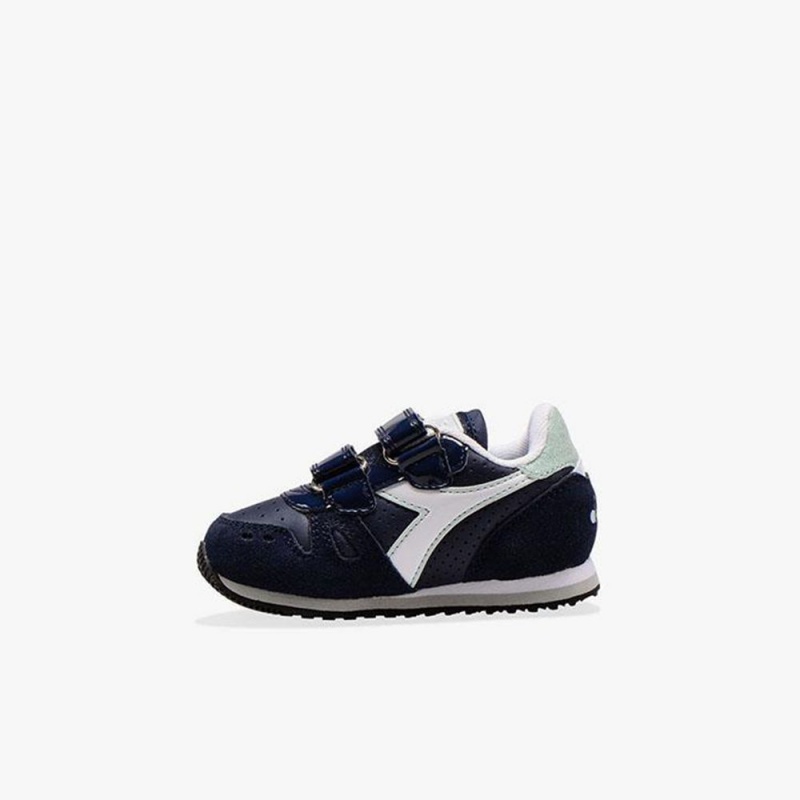 Diadora Simple Run Lave Sneakers Børn Mørkeblå | KYTPRWH-87